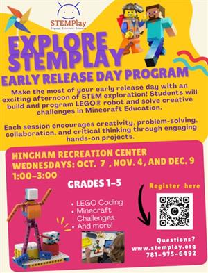 Minecraft Early Release Day (Hingham Recreation Center - Large Studio B)